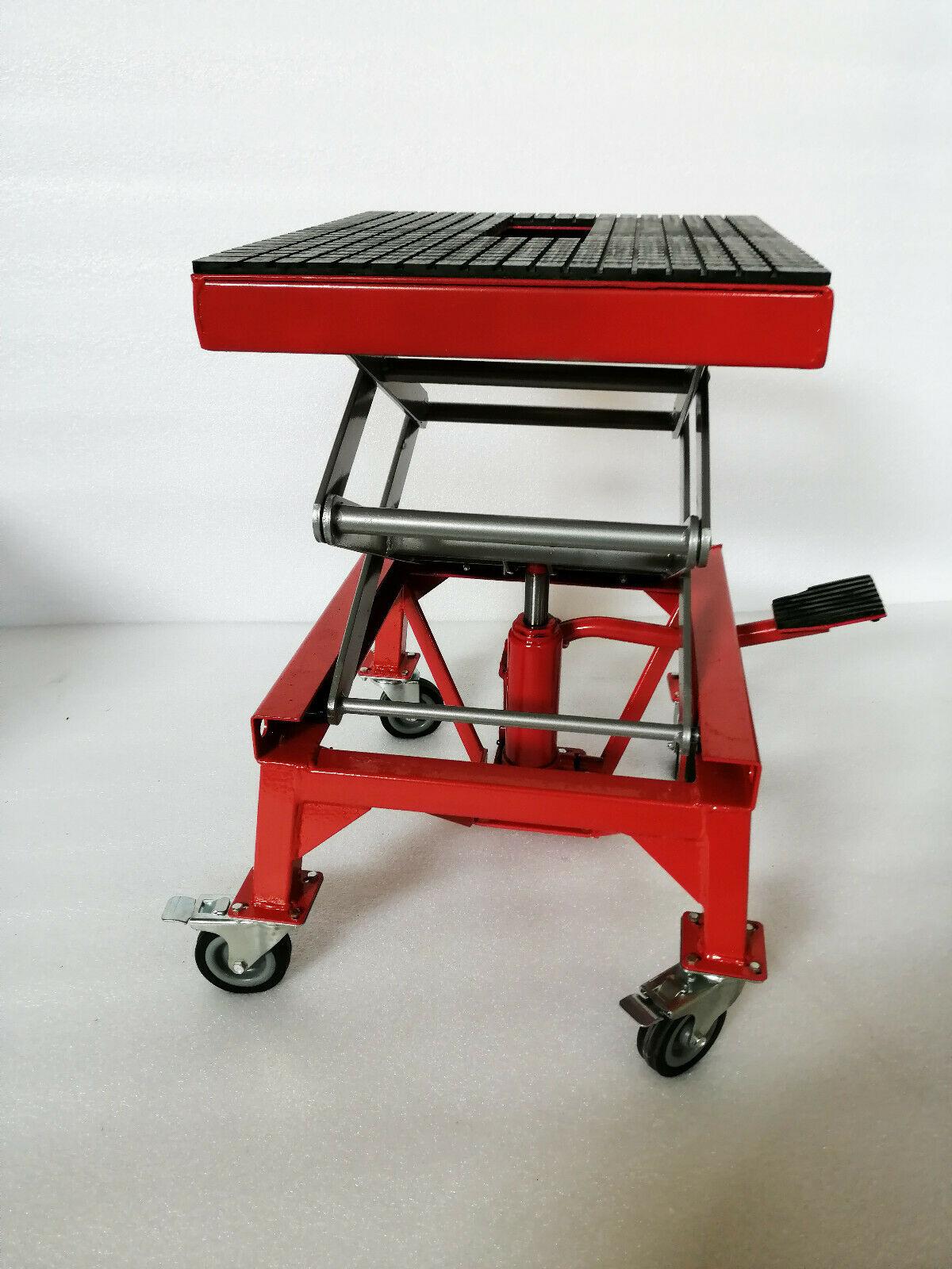300lb Motorcycle Hydraulic Scissor Floor Jack Lift Hoist Center Lift Repaird