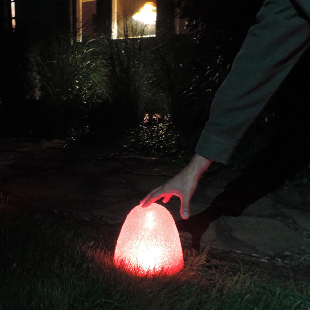 Set of 10 - 8" Tall Sugar Coated LED Gumdrop Christmas Pathway Lights - A/C Powered
