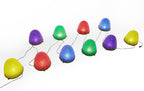 Set of 10 - 8" Tall Sugar Coated LED Gumdrop Christmas Pathway Lights - A/C Powered
