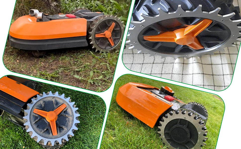 2 Pcs  Steel Robotic Lawnmower Spikes with Screws for Traction Enhancer for Landroid L Model Robotic Lawnmowers Robotic Lawnmowers Wheel Spikes for Accessory Off-Wheel Wheels