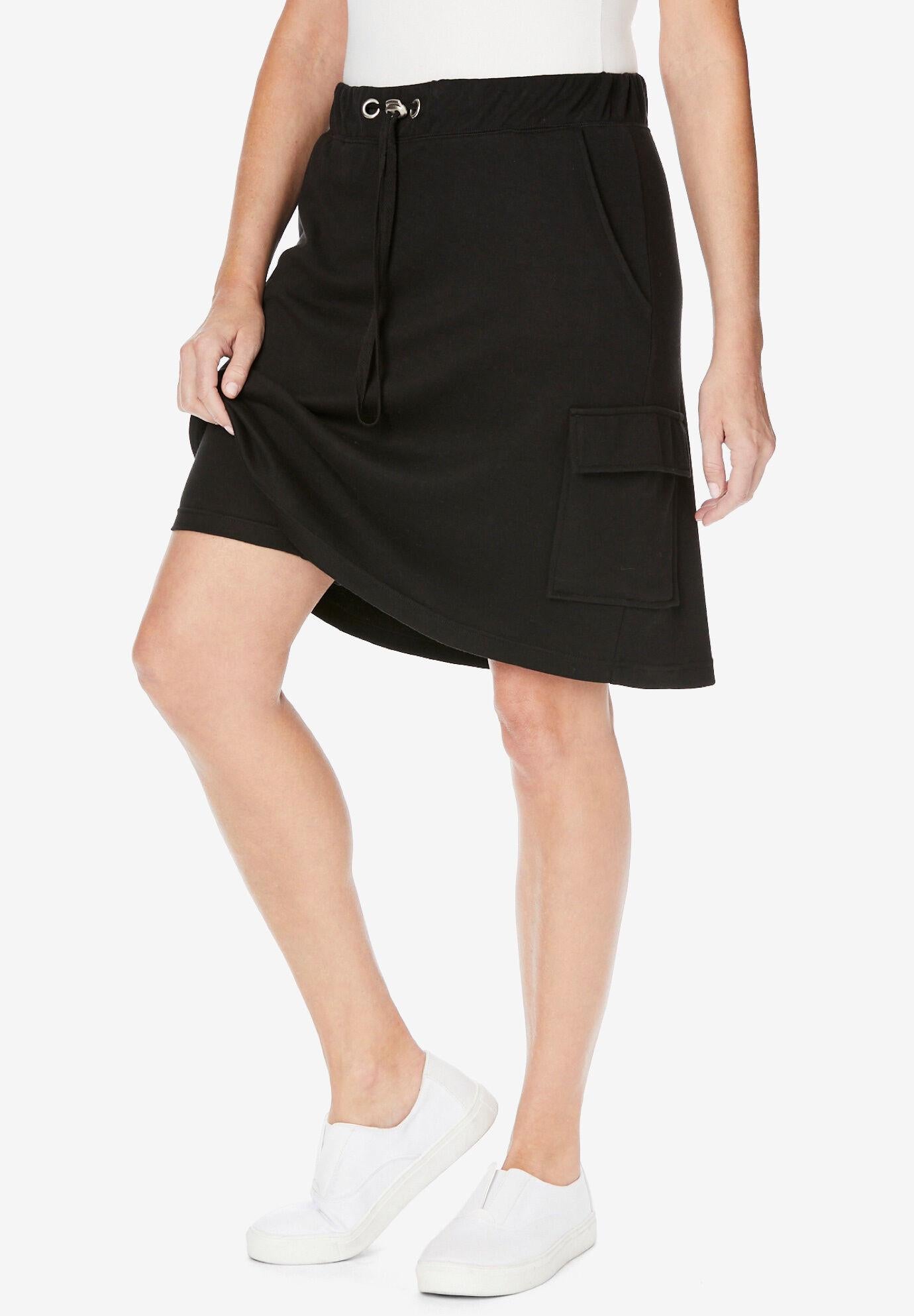 knit cargo skort