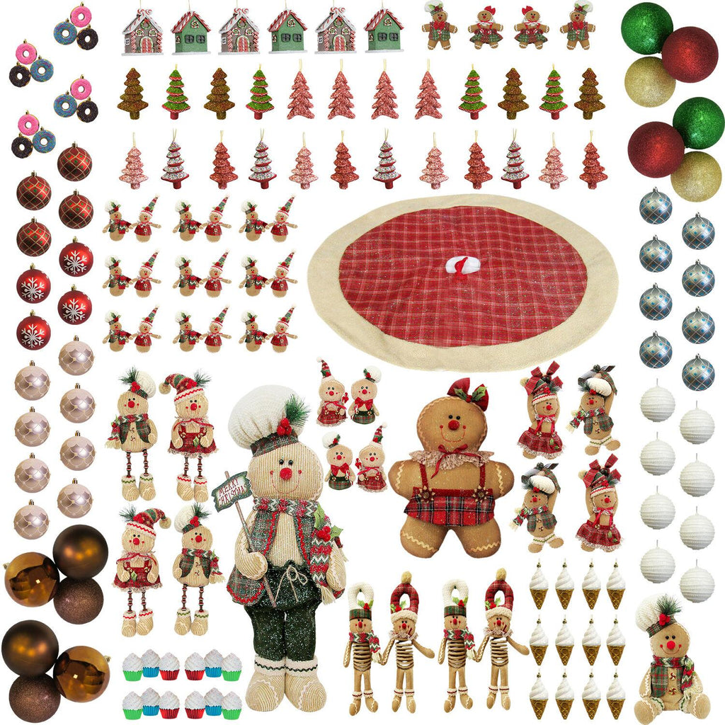 Fraser Hill Farm 152-piece Home for the Holidays Gingerbread Ornament and Decor Set