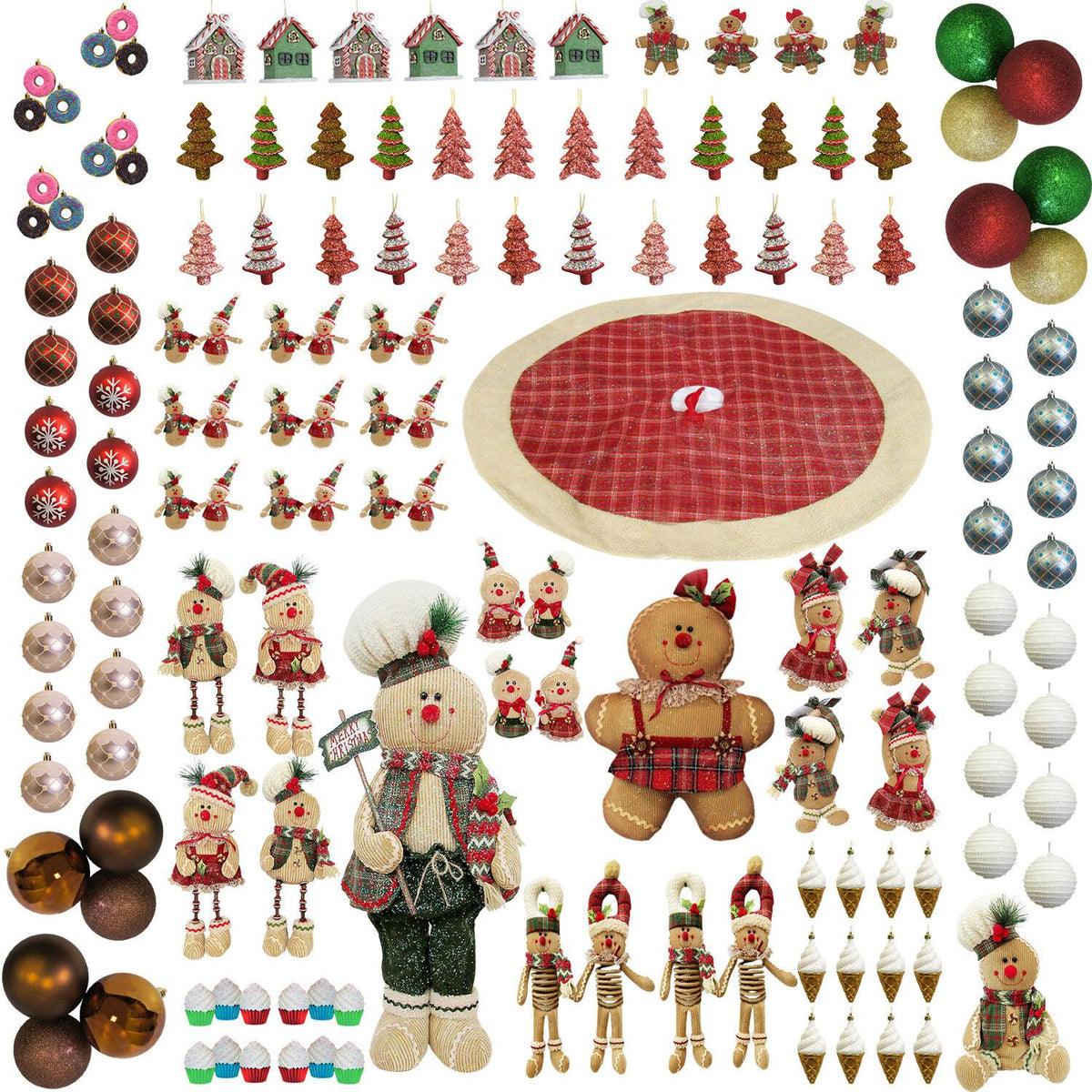 Fraser Hill Farm 152-piece Home for the Holidays Gingerbread Ornament and Decor Set