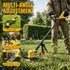 Cordless String Trimmer &amp; Lawn Edger for Dewalt 20V Battery (NO Battery), 14" Electric Weed Eater and Edger Battery Powered, 3 in 1 Lawn Tool Wheeled with 8 Pcs Grass Cutter Spool Line for Yard Garden