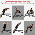 YOLEO Adjustable Weight Bench- 500lbs Utility Bench for Full Body Workout; Multi Purpose Decline Fitness Bench Roman Chair; Sit Up Abs All-In-One Hyper Back Extension Exercise Bench