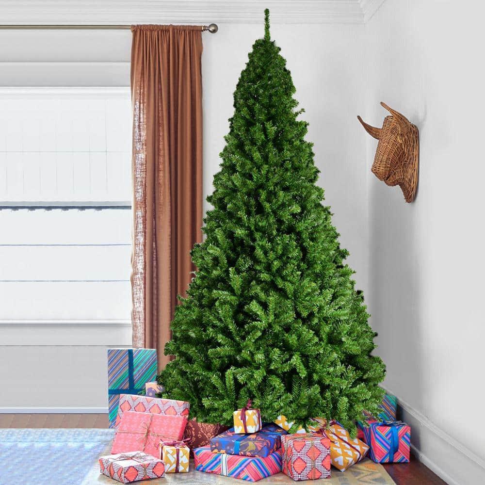 9 ft. Green Unlit Full Artificial Christmas Tree with 2132 PVC Tips and Solid Metal Stand