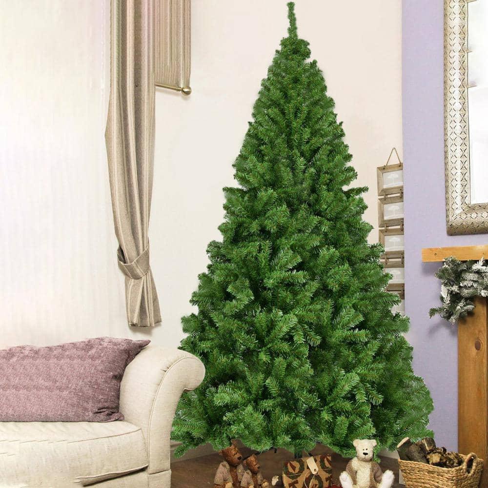 9 ft. Green Unlit Full Artificial Christmas Tree with 2132 PVC Tips and Solid Metal Stand