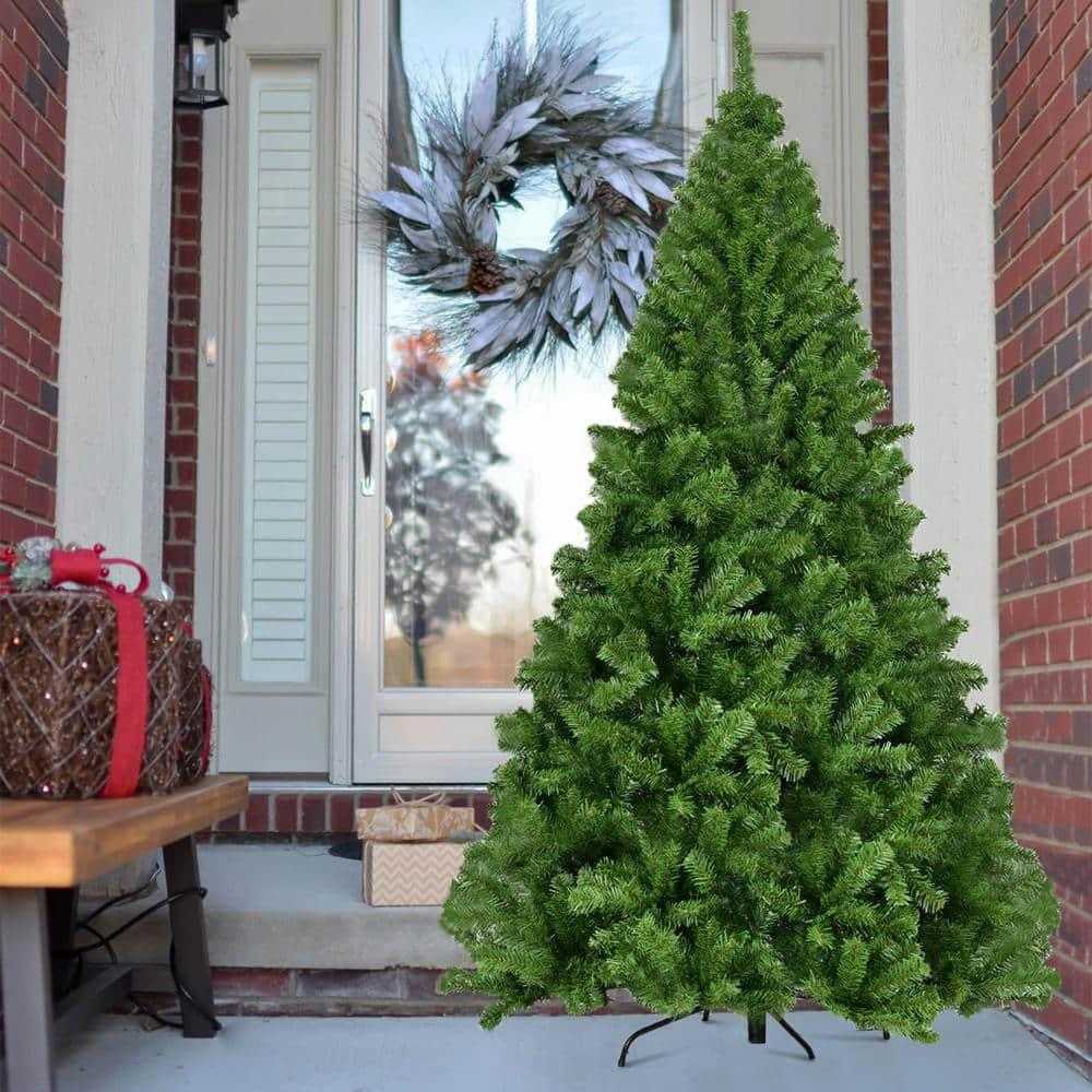 9 ft. Green Unlit Full Artificial Christmas Tree with 2132 PVC Tips and Solid Metal Stand