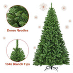 9 ft. Green Unlit Full Artificial Christmas Tree with 2132 PVC Tips and Solid Metal Stand