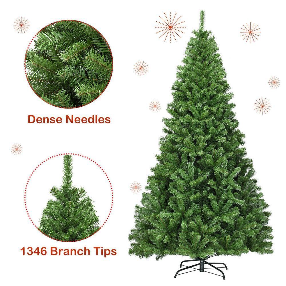 9 ft. Green Unlit Full Artificial Christmas Tree with 2132 PVC Tips and Solid Metal Stand