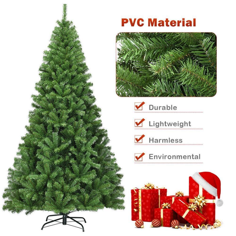 9 ft. Green Unlit Full Artificial Christmas Tree with 2132 PVC Tips and Solid Metal Stand