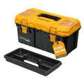 19-Inch Tool Box with Trays - Lockable, Metal Latch, Organizer, Portable Storafor Tools, Small or Mid-Sized Parts (72362)