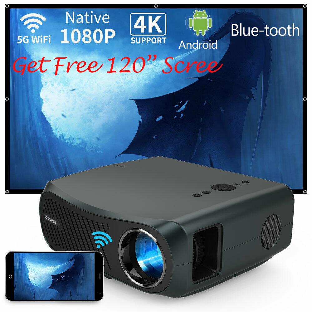 native 1080p led fhd wifi blue-tooth android projector 4k home theater cinema tv
