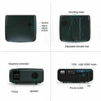 native 1080p led fhd wifi blue-tooth android projector 4k home theater cinema tv