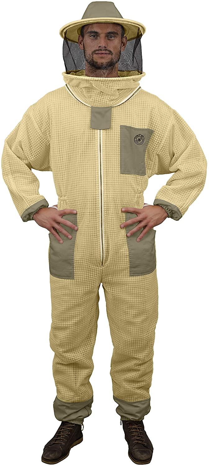 humble bee 420 aero beekeeping suit, l, olive