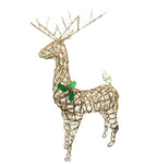 Northlight Seasonal Standing Grapevine Reindeer Lighted Christmas Yard Art Decoration with Clear Lights, 57"