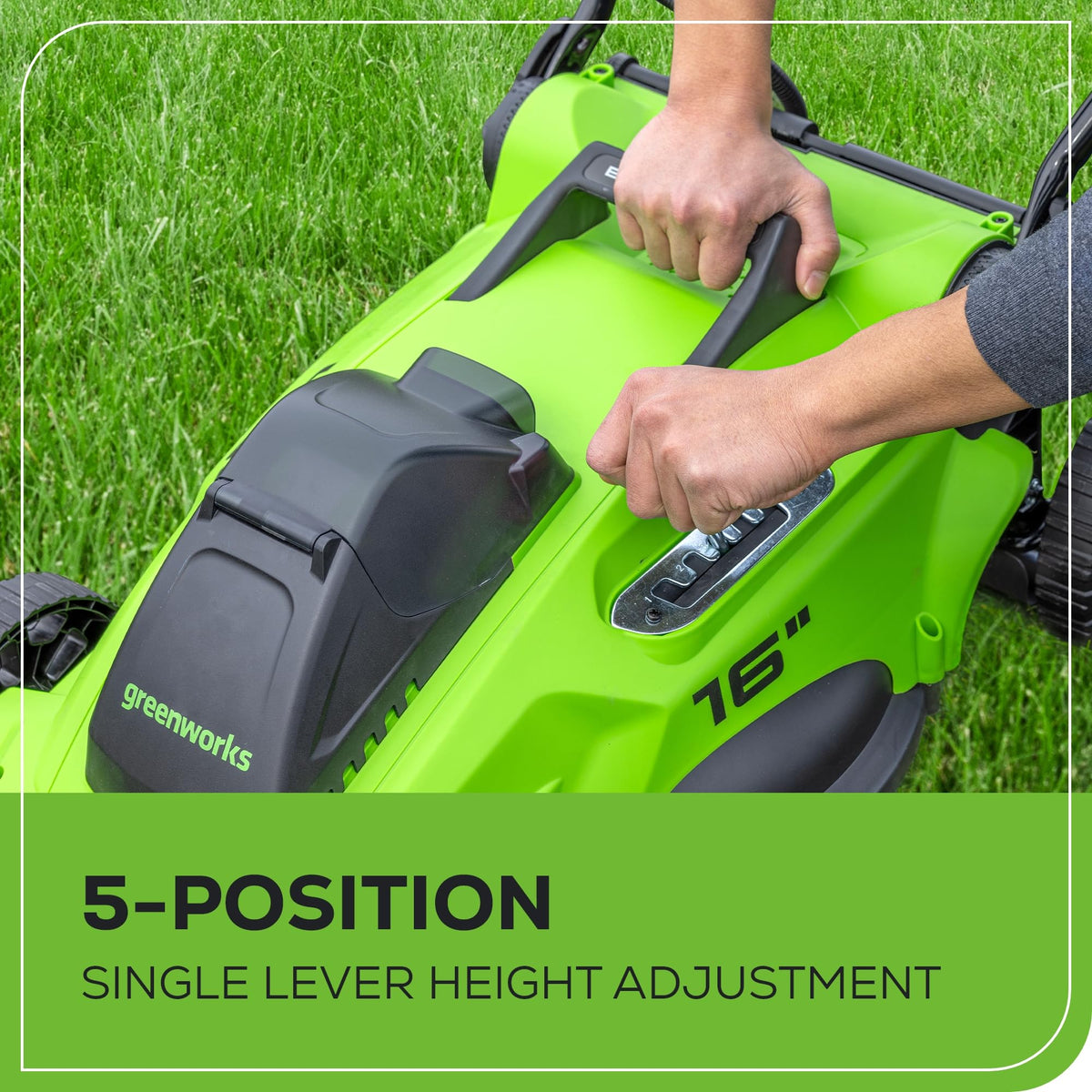 40V 16" Brushless Cordless (Push) Lawn Mower (75+ Compatible Tools), 4.0Ah Battery and Charger Included