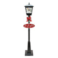 Northlight Black Lighted Musical Snowman Vertical Snowing Christmas Street Lamp