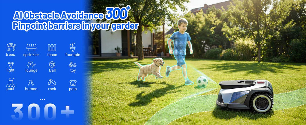 FYELD 500 Robot Lawn Mower, Robotic Lawnmower Without Boundary, Auto Mapping