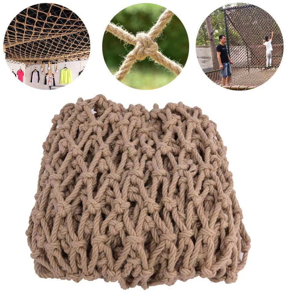 Children Protective Netting 10mm/10cm Stairs Safety Netting Outdoor Climbing Rope Net Kids Protection Net Balcony Anti-Fall Net Kindergarten Protective Hand-Woven Mesh Stairs Safety +++