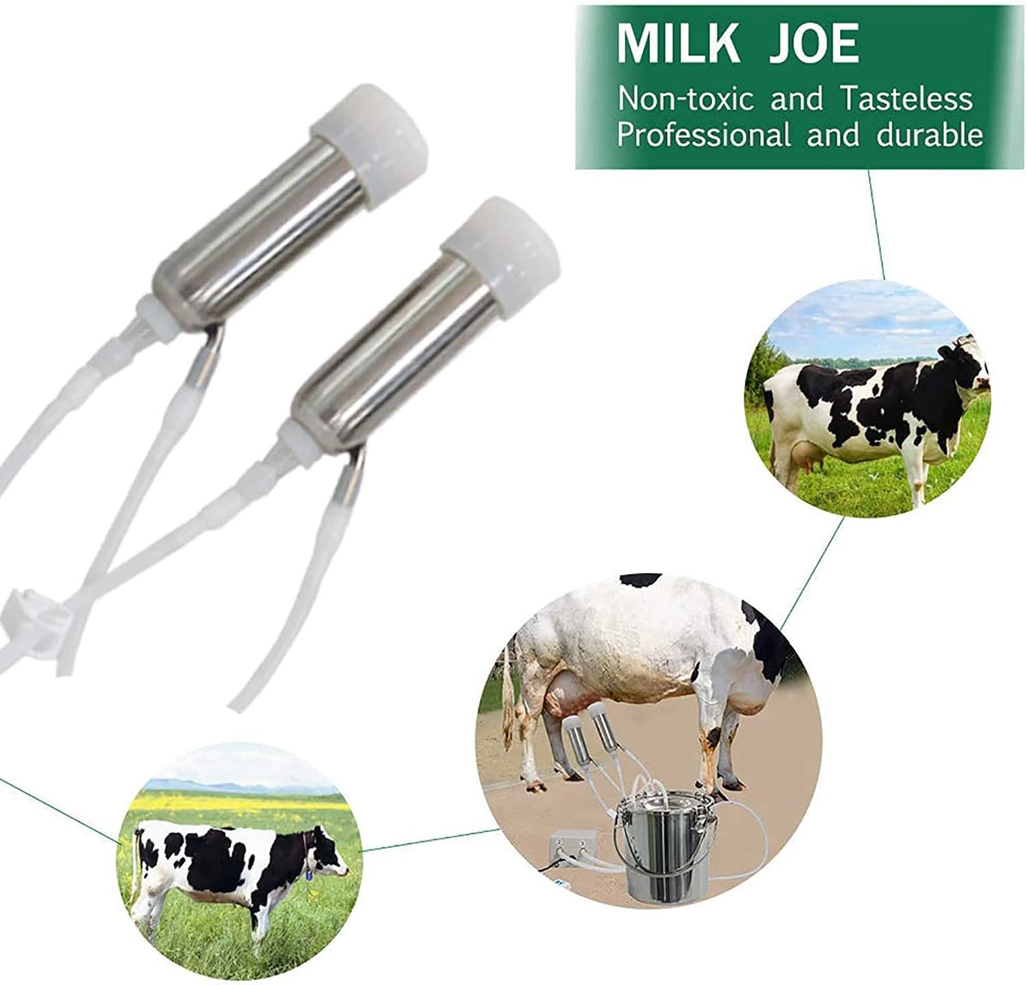 huidazhou pulsation vacuum pump cow milker, cow milking machine electric, automatic portable livestock milking equipment, stainless steel milker livestock household domestic farm milking device,14l