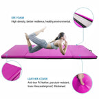 Zimtown 8ftx4ftx2in Waterproof Gymnastics Mat,Four Folding Yoga Mat,Purple