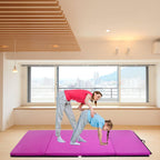 Zimtown 8ftx4ftx2in Waterproof Gymnastics Mat,Four Folding Yoga Mat,Purple