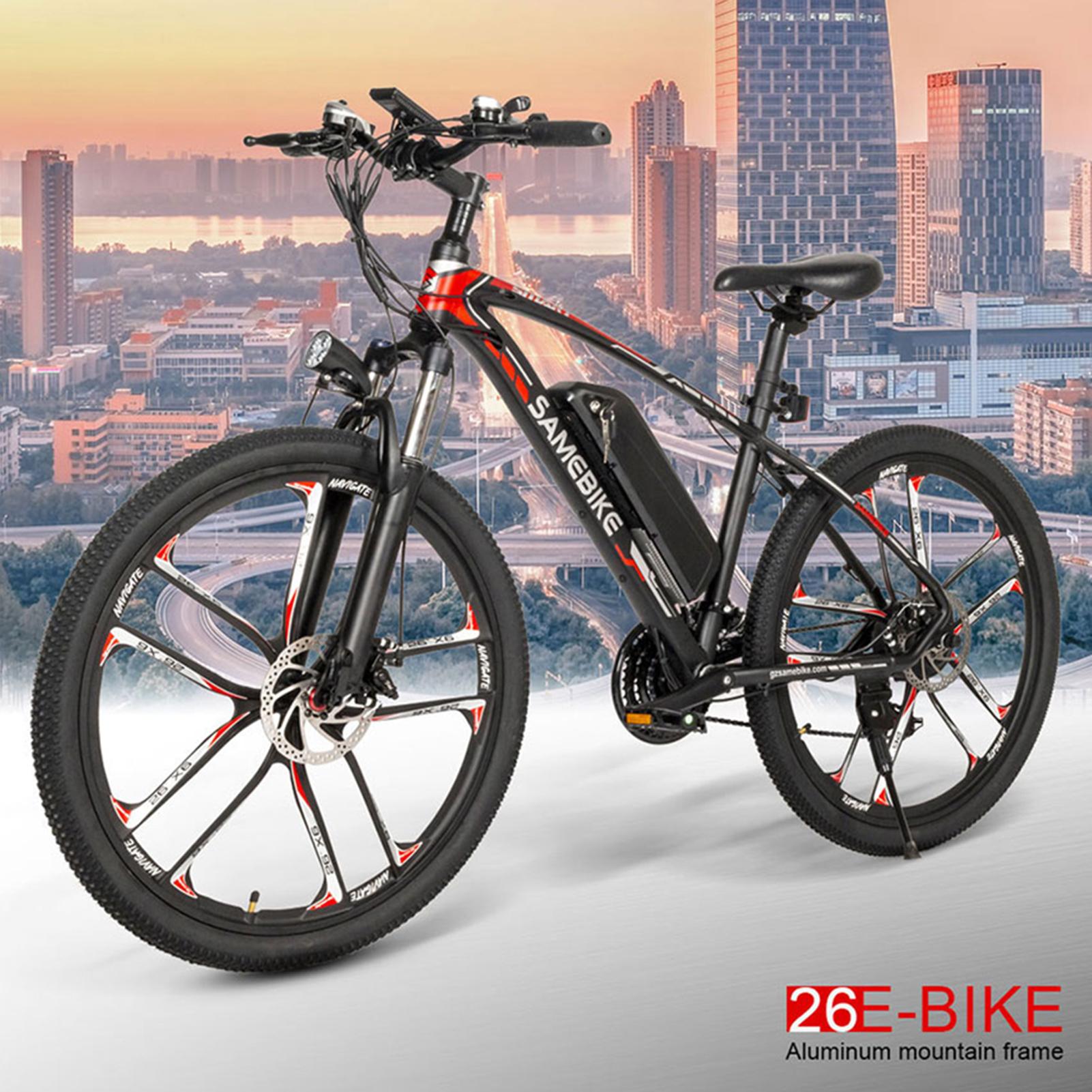26 Inch Electric Bike Power Assist Electric Bicycle E-Bike 350W Motor Moped Bike,Black