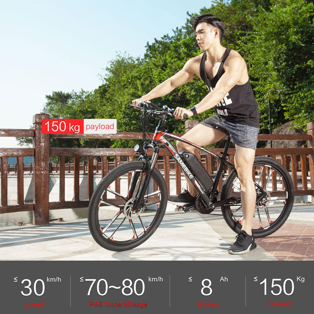 26 Inch Electric Bike Power Assist Electric Bicycle E-Bike 350W Motor Moped Bike,Black
