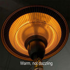 Goory 5100 BTU 1566-C-S Patio Heaters Electric Portable Infrared Heater Outdoor Freestanding Heating Waterproof Cover BBQ Garden