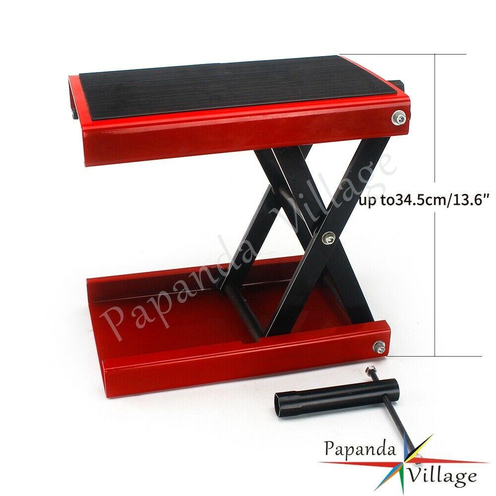 Motorcycle 1100 lbs.Scissor Jack Center Lift Crank Repair Stand For Harley Honda