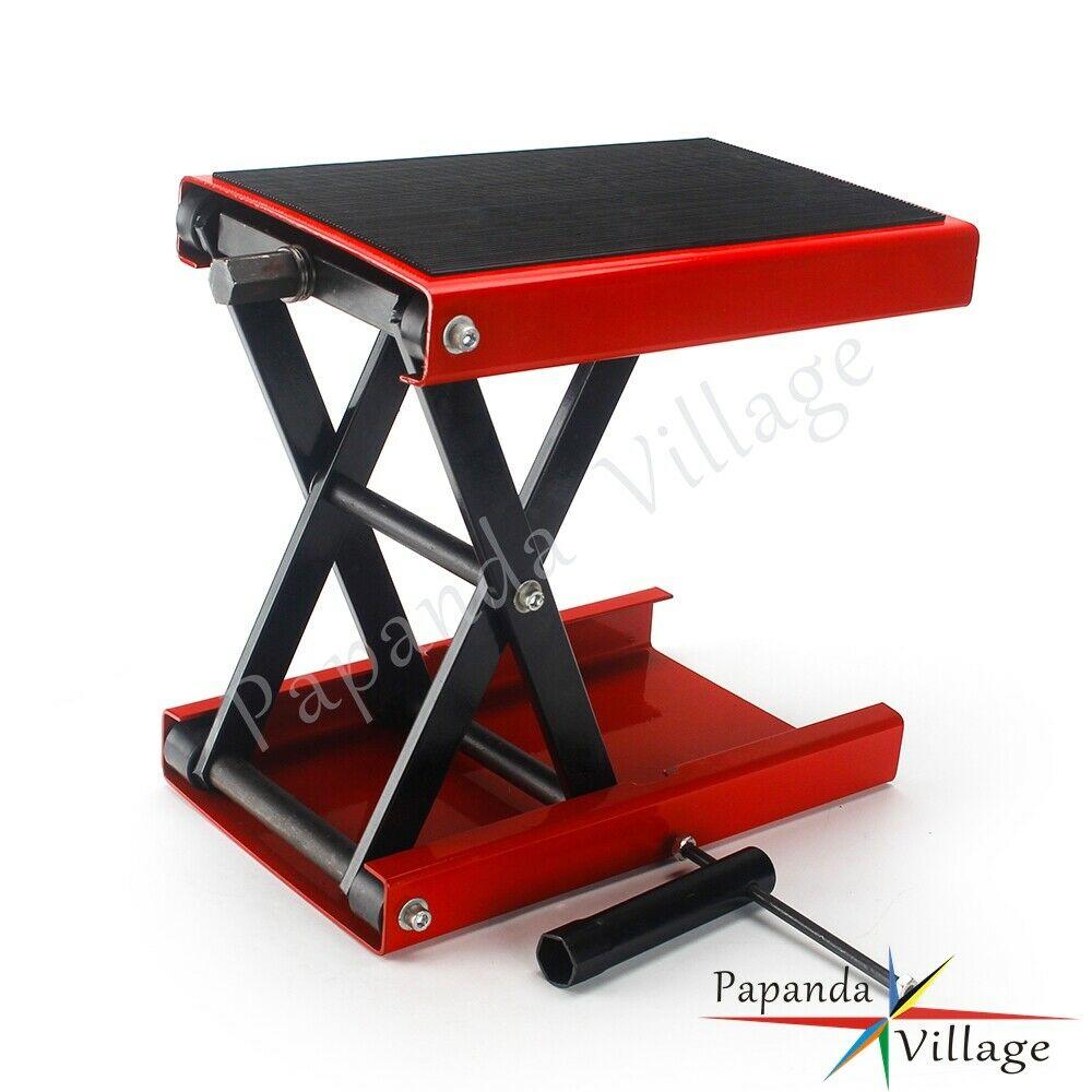 Motorcycle 1100 lbs.Scissor Jack Center Lift Crank Repair Stand For Harley Honda