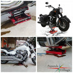 Motorcycle 1100 lbs.Scissor Jack Center Lift Crank Repair Stand For Harley Honda
