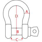 BoatTector  Steel Chain Shackle - 1", 4-Pack