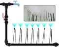 BBGS Drip Irrigation Kit, Garden Plant Irrigation System, with Atomizing Nozzles & Adjustable Drippers, Automatic Misting Cooling Set for Garden, Patio, Lawn