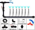 BBGS Drip Irrigation Kit, Garden Plant Irrigation System, with Atomizing Nozzles & Adjustable Drippers, Automatic Misting Cooling Set for Garden, Patio, Lawn