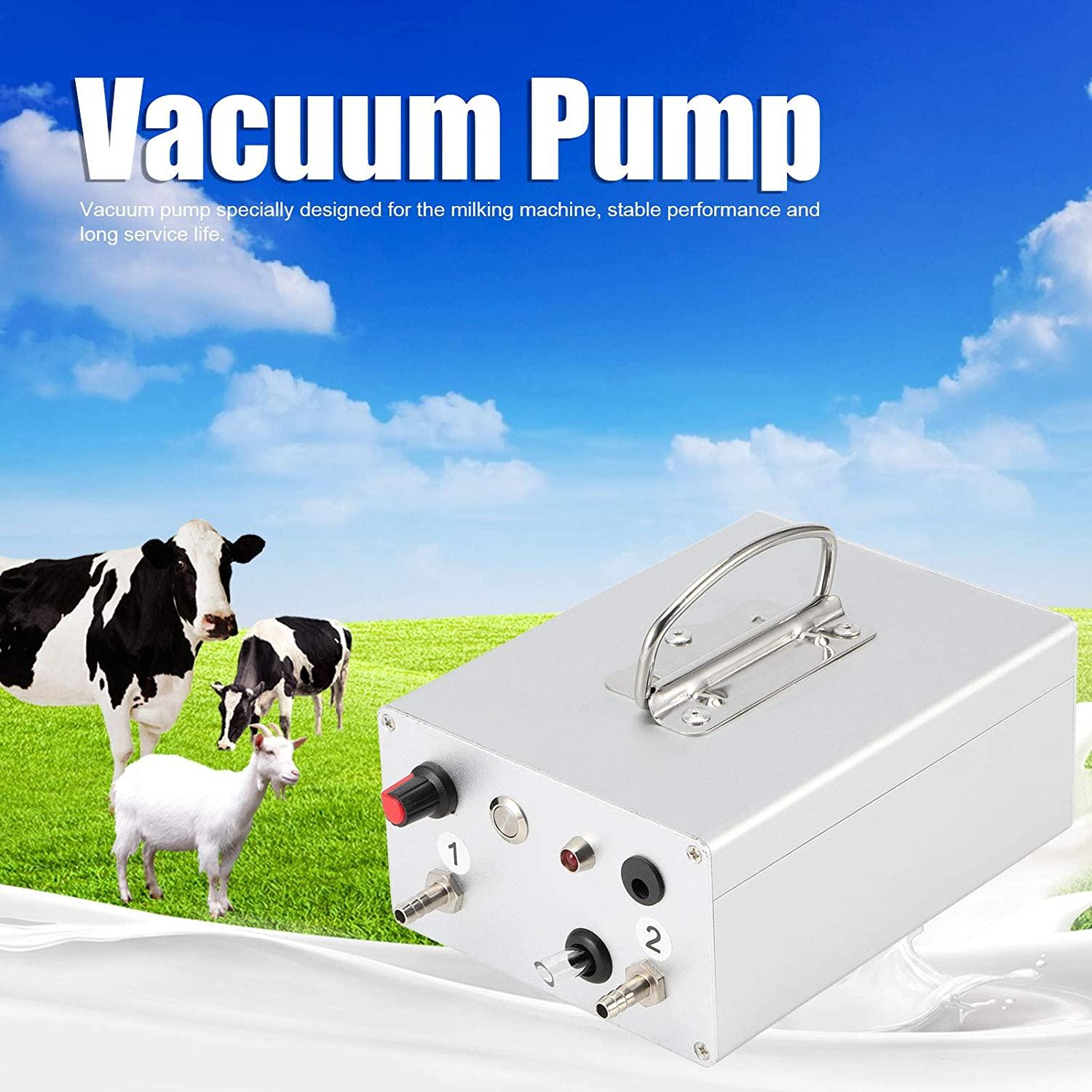 aqur2020 milking machine vacuum pump, large suction pulsation charging electric milking machine accessories farm supplies for donkey sheep cow horse (us)