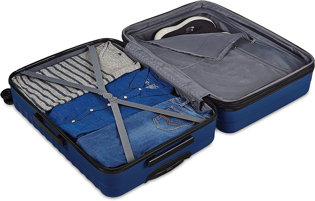 3-Piece Set Hardside Spinner, Navy Blue