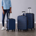 3-Piece Set Hardside Spinner, Navy Blue