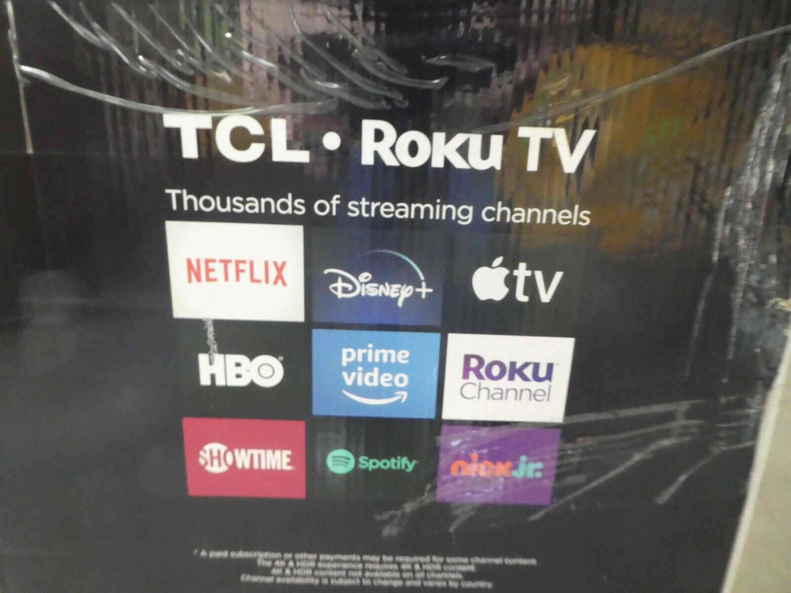 tcl 6-series 75r635 75" 4k qled smart roku tv new / open box