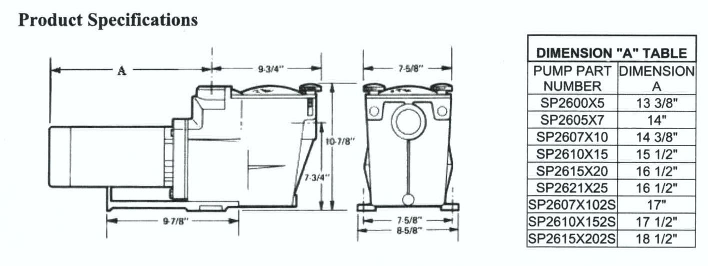 hayward inground 3/4 hp super pool pump - 115/230 volts