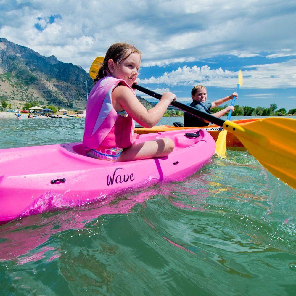 Pink Youth Wave Kayak with Paddles