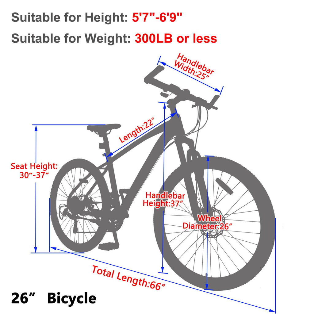 Mooncool Mountain Bike Black with Pink for Mens Womens Adults, 21 Speeds Disc Brake Mountain Road Bicycle Lightweight 26 inches Wheel Mountain Bicycle
