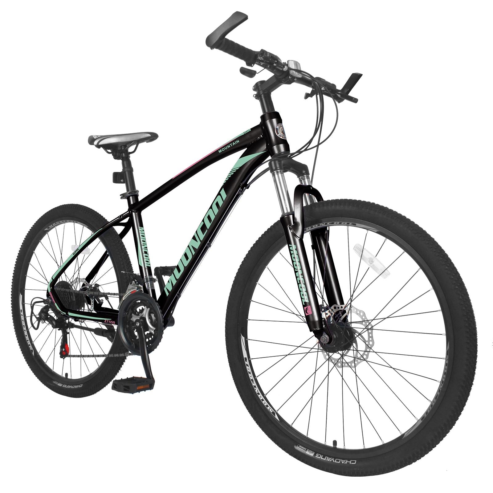 21 Speed Mountain Bike for Women and Men 26 Inch Aluminum Frame Double Disc Brake Suspension Fork MTB Youth/Adult&nbsp;
