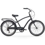 reezero Every Journey Men's 7-Speed Hybrid Cruiser Bicycle, 26 In. Wheels, Matte Black