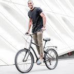 reezero Every Journey Men's 7-Speed Hybrid Cruiser Bicycle, 26 In. Wheels, Matte Black