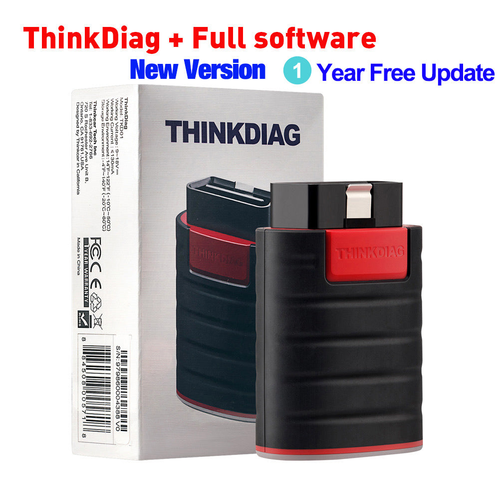 THINKCAR Thinkdiag Full System OBD2 Scanner, All Car 16 Reset Service 1 Year OBD2 Diagnostic Tool Active Test ECU Coding Auto Diagnostic Tool