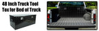 48 Inch Heavy Duty Aluminum Stripes Plated Tool Box Pick Up Truck Bed RV Trailer Toolbox Square StoraOrganizer with Side Handle, Lock and Keys, Waterproof -48"x 19.5"x 17.5"，Black