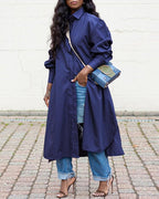 lantern sleeve button design shirt dress