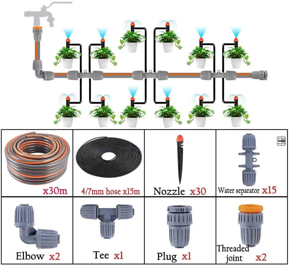 BBGS Micro Flow Drip Watering Irrigation Kit System Self- Watering Plant Sprinkler System Garden Hose Automatic Watering Kits (Color : Style 3)